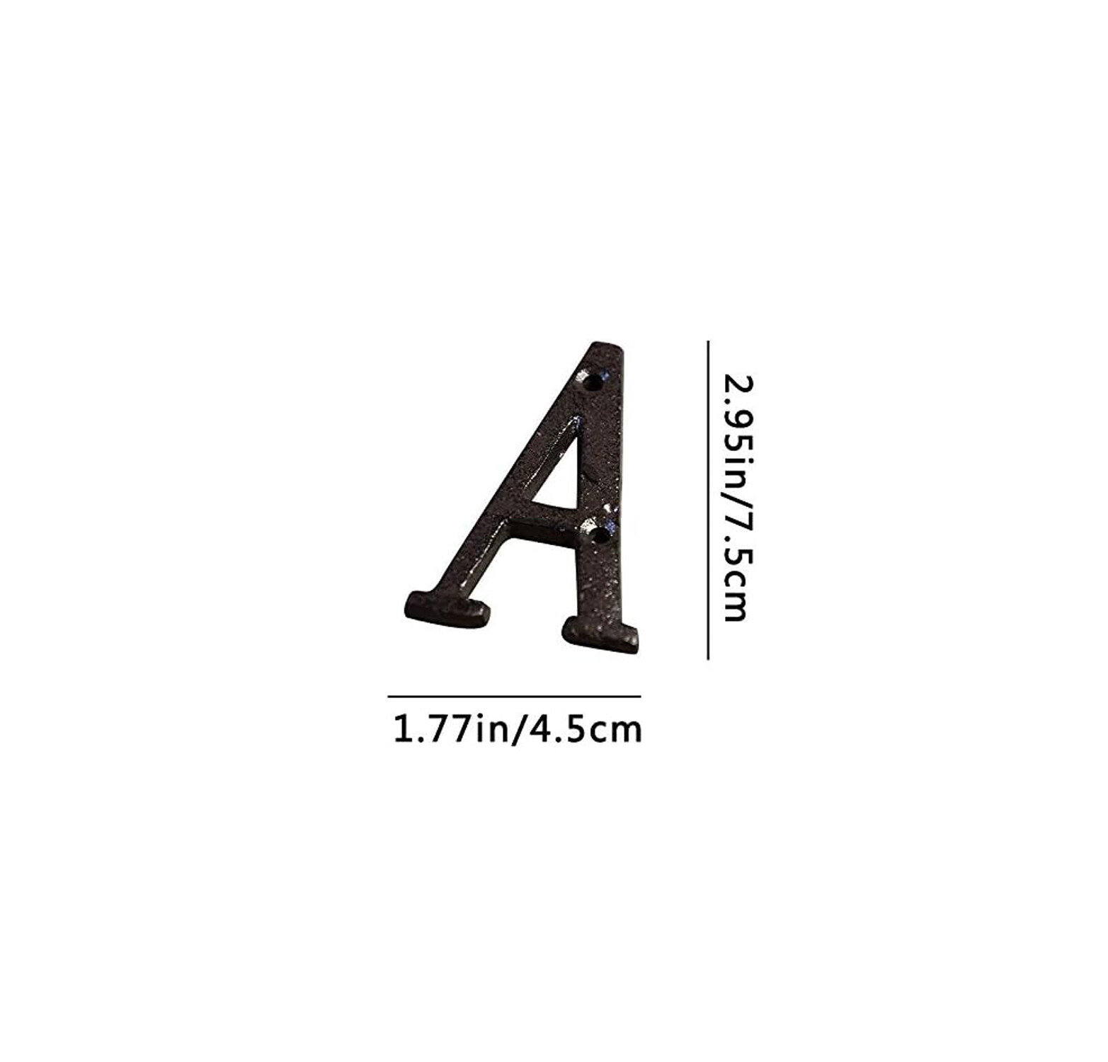 Rustic Cast Iron Black Alphabet Home Door Letters House Mailbox Address Numbers gallery
