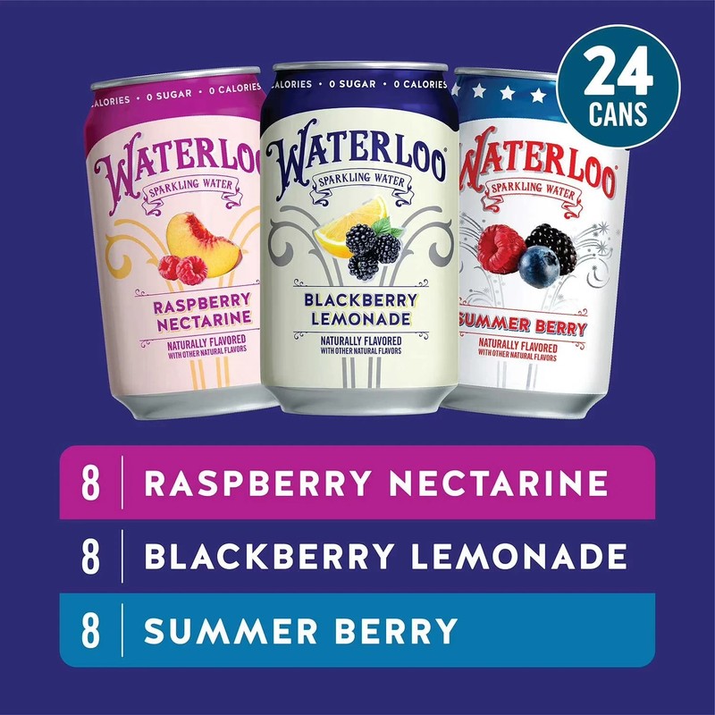 Waterloo Sparkling Water Variety Pack 12 fl. oz., 24 pk. gallery