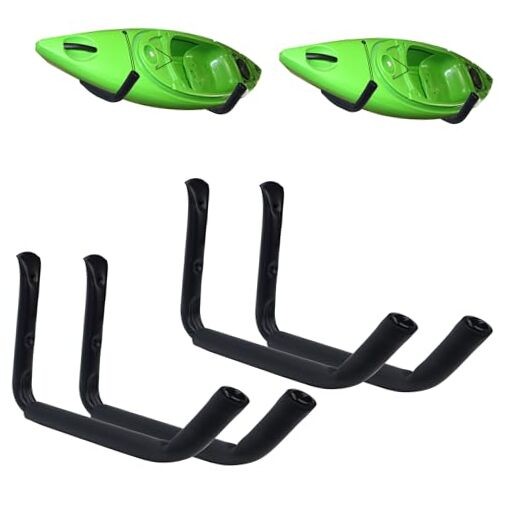 4 Pack Kayak Wall Mount Rack, Heavy Duty 120 LBS 15"-4Pack-Wall Mount Black gallery