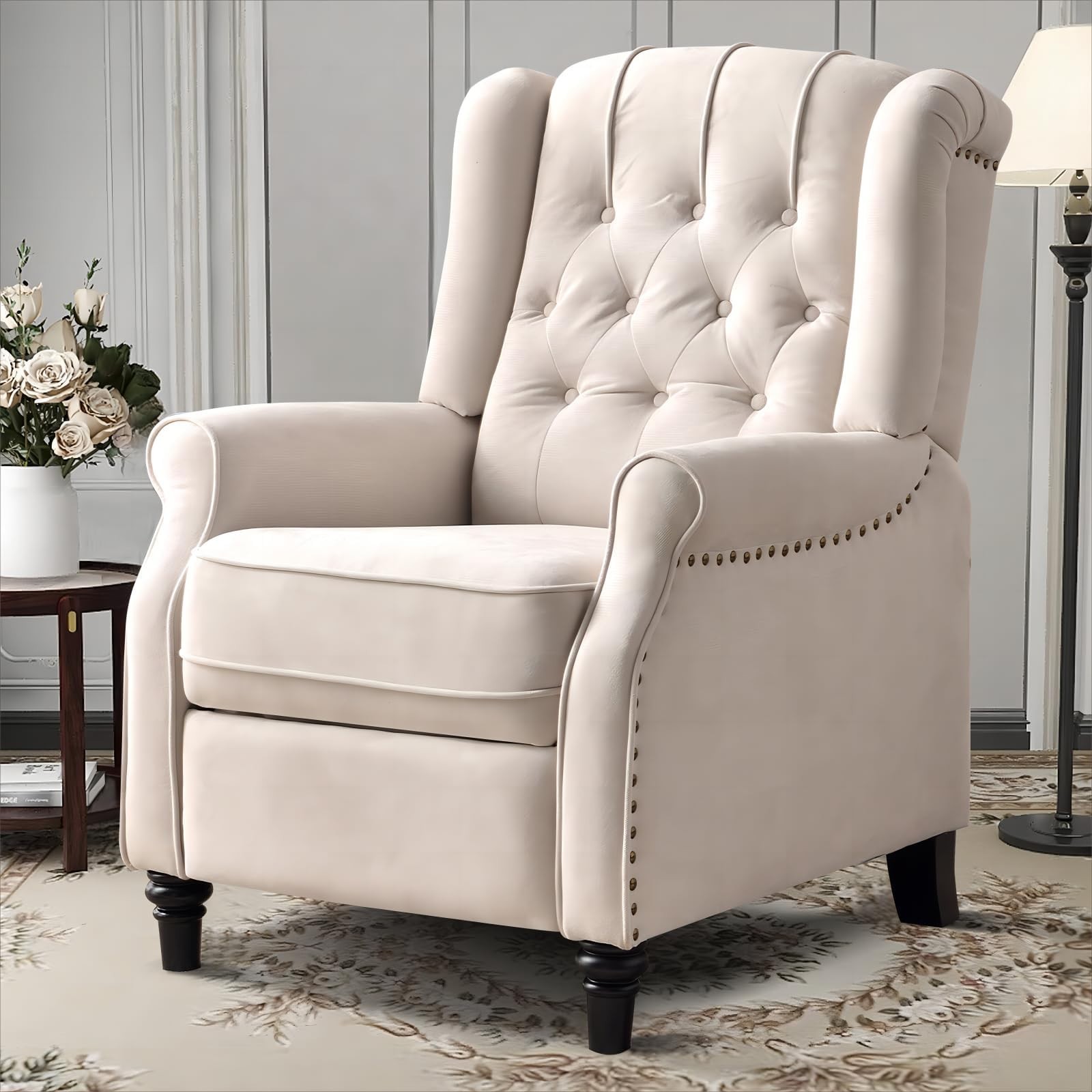 Canmov Pushback Recliner Chair with Rivet Decoration,Push Back Recliner Armchair gallery