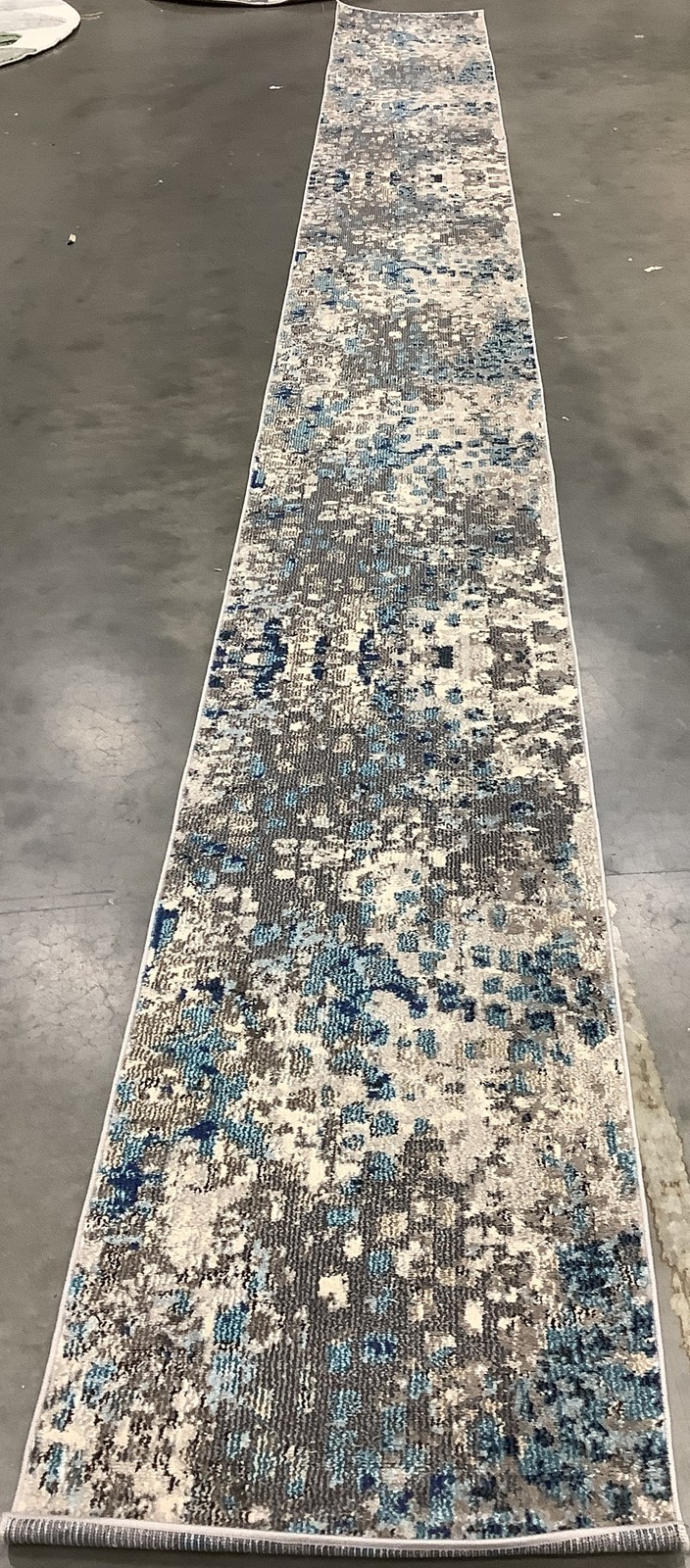 GREY BLUE 2'-2" x 22'-0" Binding Stain Rug, Reduced Price 1172684110 MAD425E-222 gallery