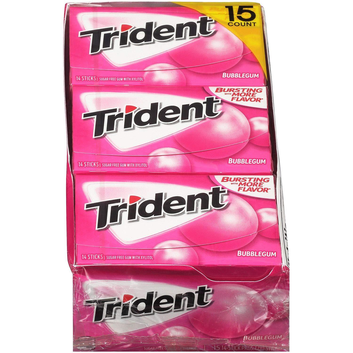 Trident bubble gum 14 stick (15) count (Original Version) (Original Version) gallery