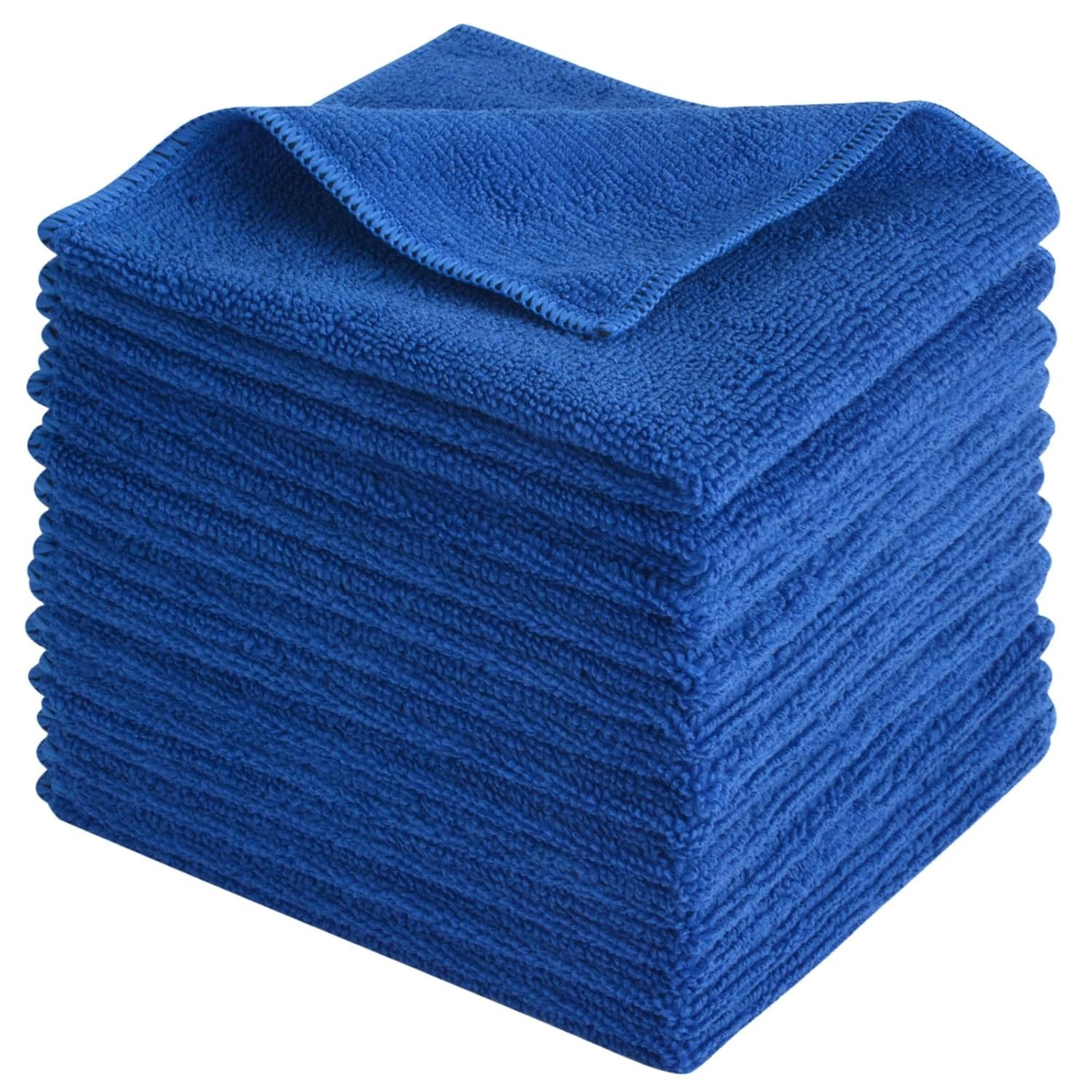 All Purpose Microfiber Towels 12-Pack Commercial Grade Highly Absorbant 16x16 In gallery