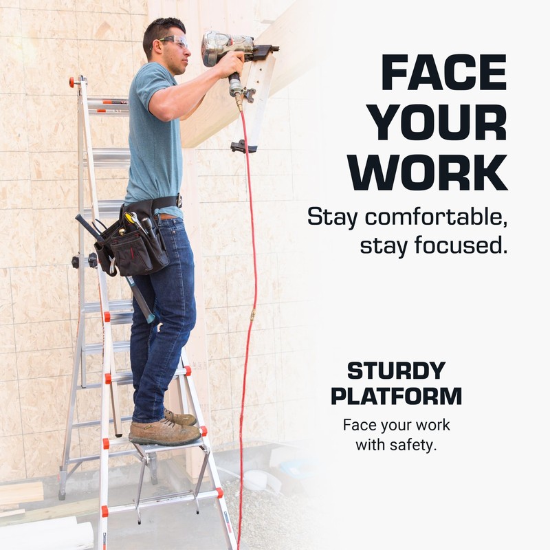 Work Platform Ladder Standing Tray HeavyDuty 375 Lbs Use Case gallery