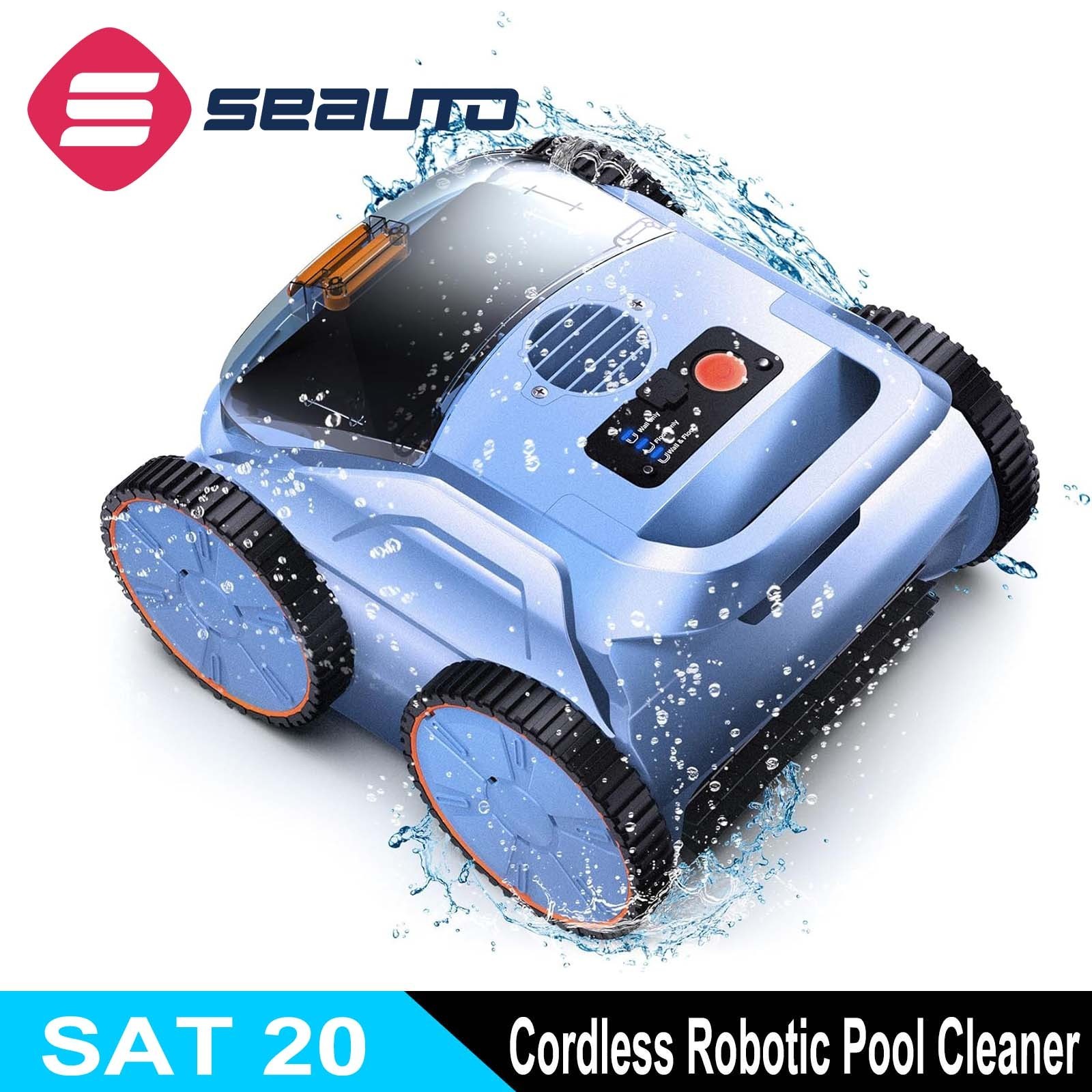 Seauto SAT 20 Robotic Pool Vacuum up to 180 Mins Run Time up to 2000 sq.ft gallery