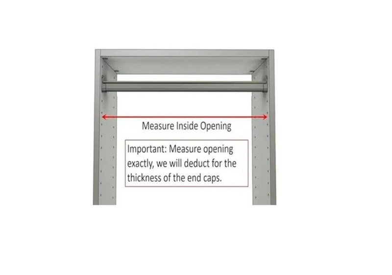 Custom Cut-to-Size Premium Concave Closet Rod with End Supports | Made-to-Order gallery