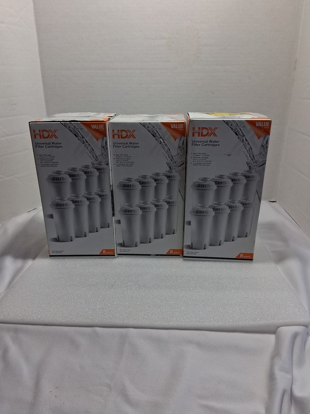 3-HDX Water Pitcher Replacement Water Filter Cartridges,BPA Free(8-Pack) 24Total gallery