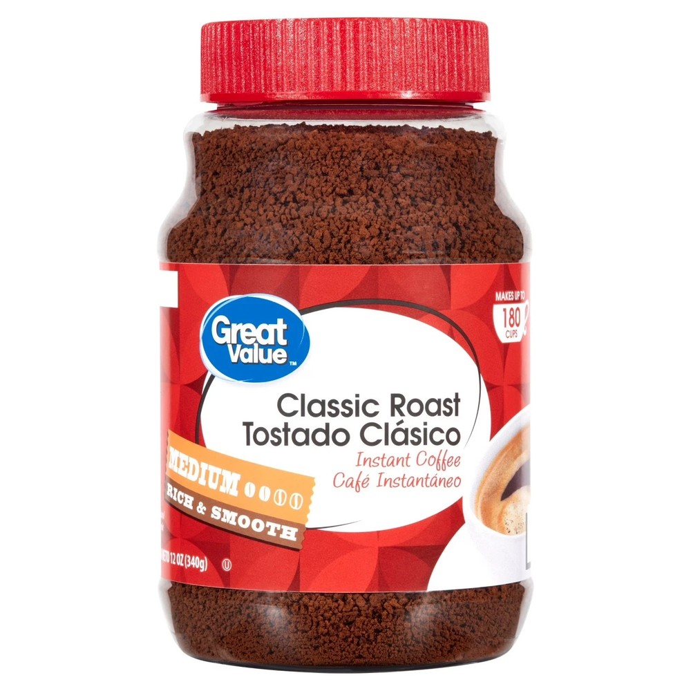 Great Value Classic Medium Roast Instant Coffee 12 oz