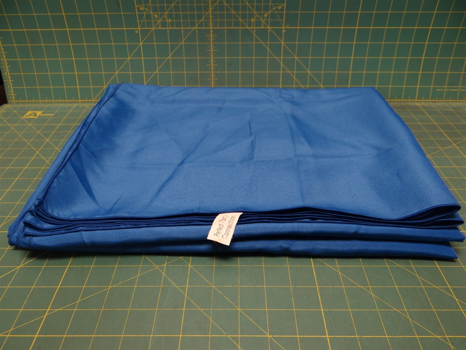 72" x 120" Polyester Blend Linen Rectangular Tablecloth, Blue gallery