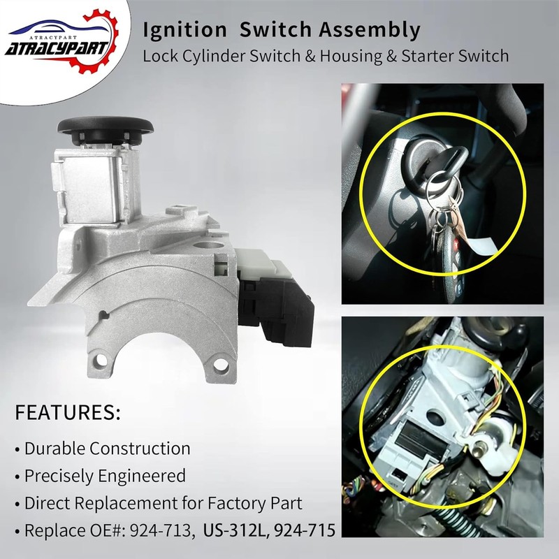OEM Ignition Assembly Replacement for 2003-2007 Chevy, Cadillac, GMC Vehicles gallery