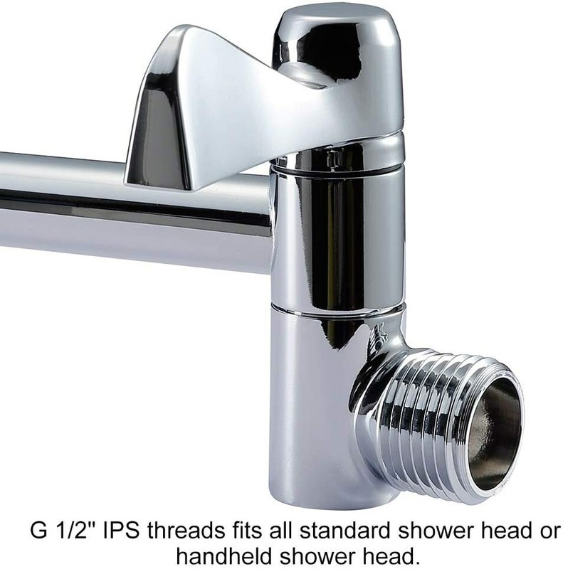 11" Solid Brass Shower Head Extension Arm with Lock Joints Adjustable Height gallery