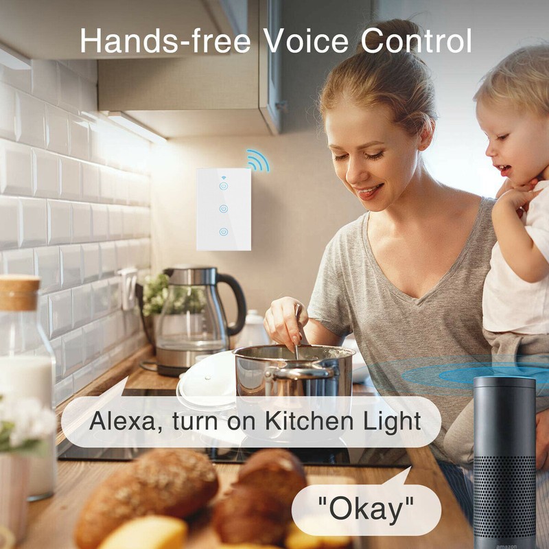 New Smart WiFi Light Switch Remote Alexa Google IFTTT Voice Control Smart Life gallery