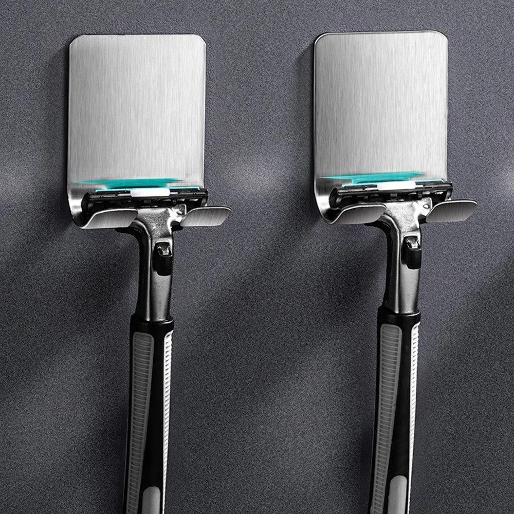 1 pcs Bathroom Razor Holder Wall Mount Shaver Stand Shower Blade Storage Hook gallery
