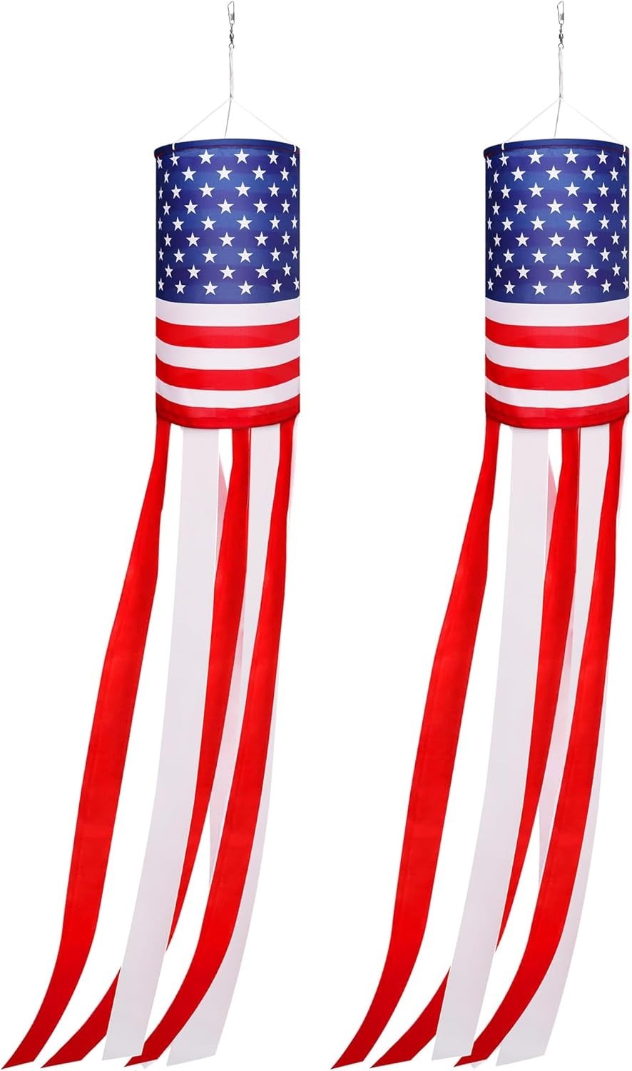 2/3/4Pack 40 Inch American US Flag Wind Sock Outdoor Hanging Patriotic Decoratio gallery