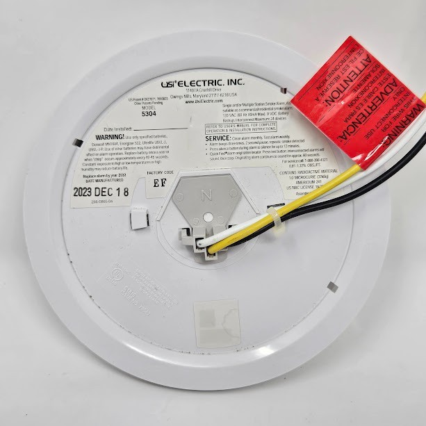 USI Electric 5304 Hardwired Ionization Smoke Detector and Fire Alarm NEW gallery