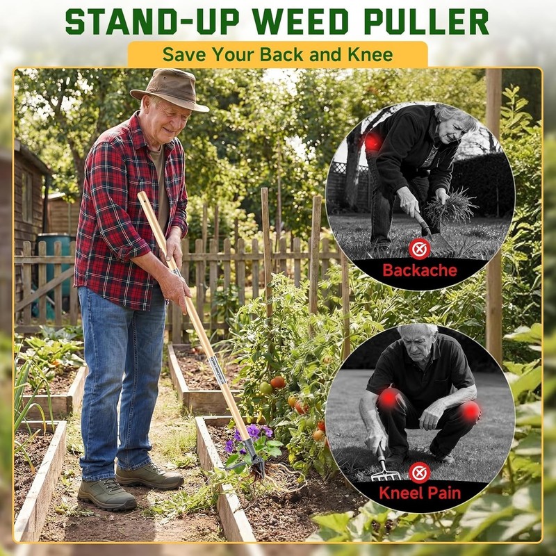 Weeder Puller Tool Stand Up Weed Tool with Long Handle Garden Weed Remover Tool gallery