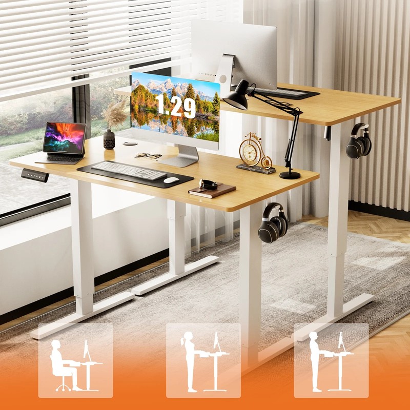 CONCETTA Electric Standing Desk, 55''x24'' Height Adjustable Desk, Home Office D gallery
