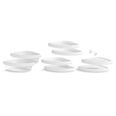 Sterling Store+ Basic 10-Piece Shelf Bin Caddy Accessory Kit in White 88028700-0