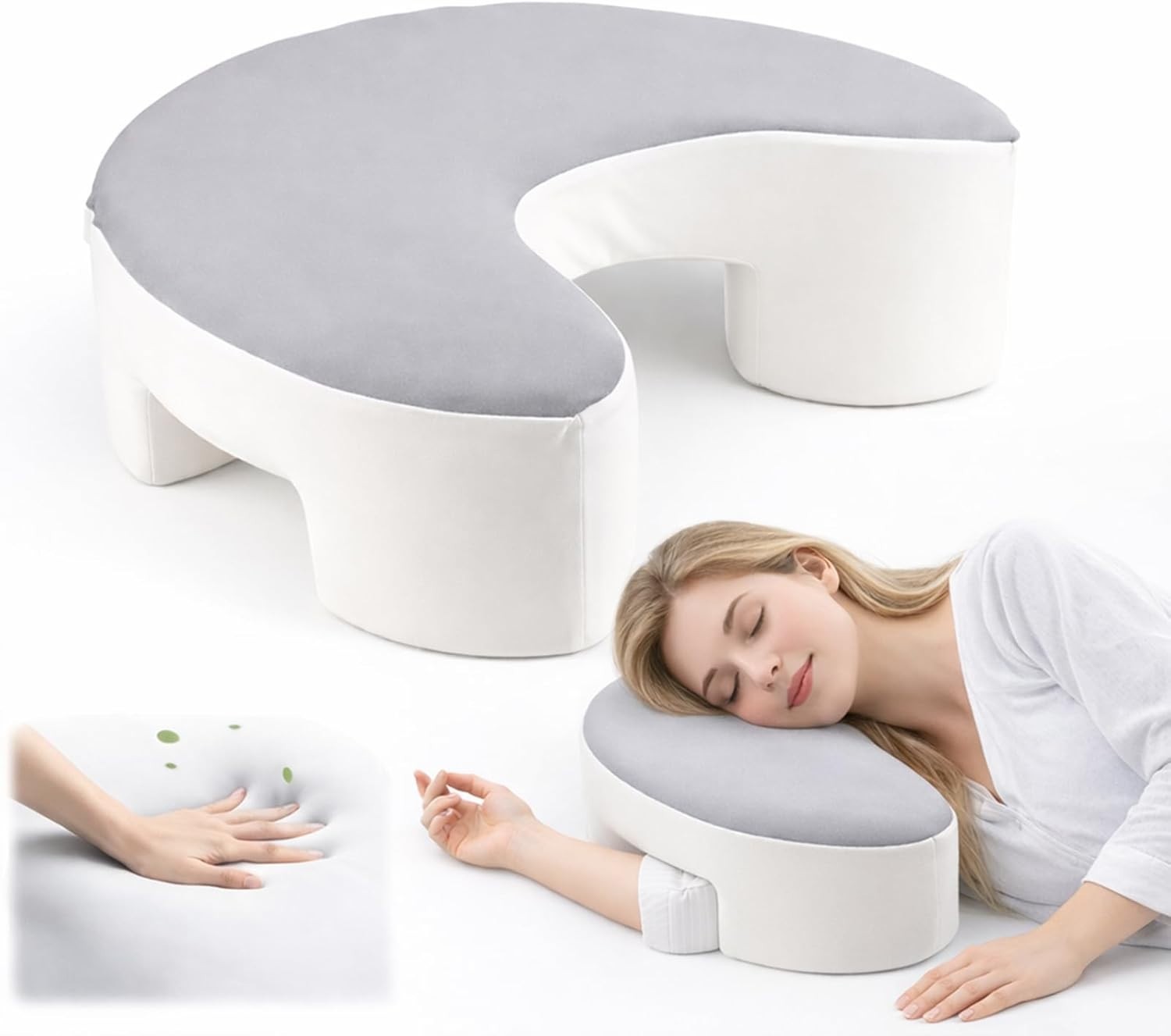 Side Sleeper Pillow with Arm Hole, Upgraded Shoulder Relief System for Neck Pain gallery