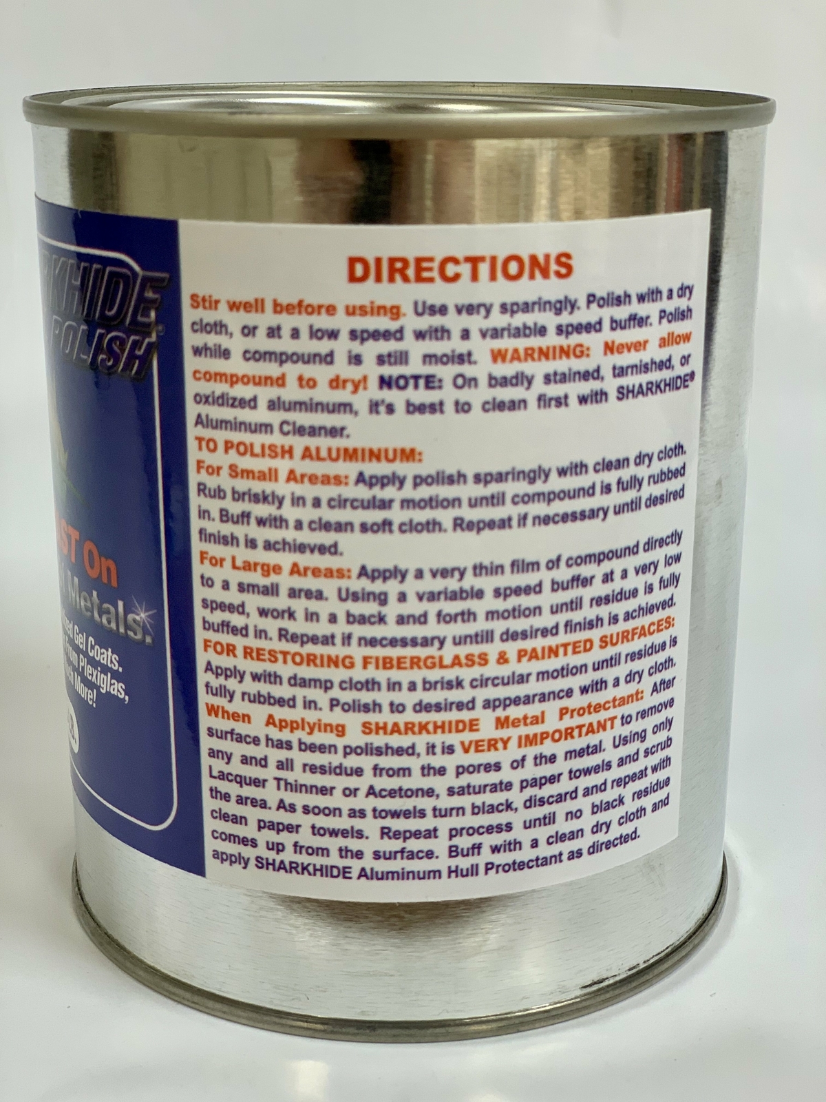 SHARKHIDE Metal Polish 1LB Can gallery