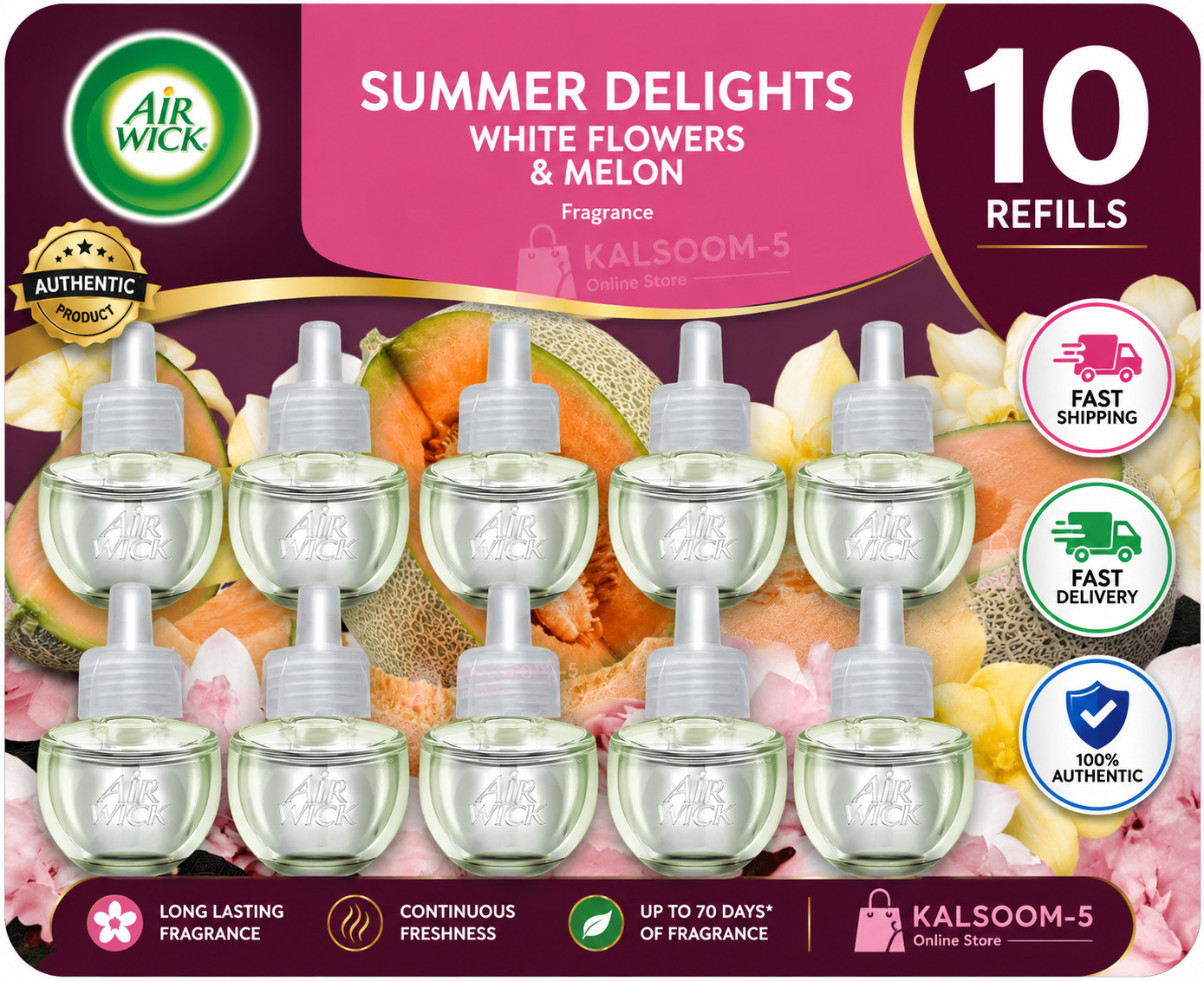 Air Wick Plug In Scented Oil Refill 10 Count Summer Delights Essential Oils 10ct gallery