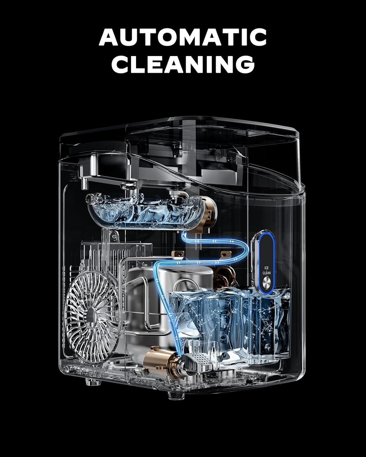 Nugget Ice Maker Countertop, Pebble Ice Maker with Soft Chewable Ice, One-Click gallery