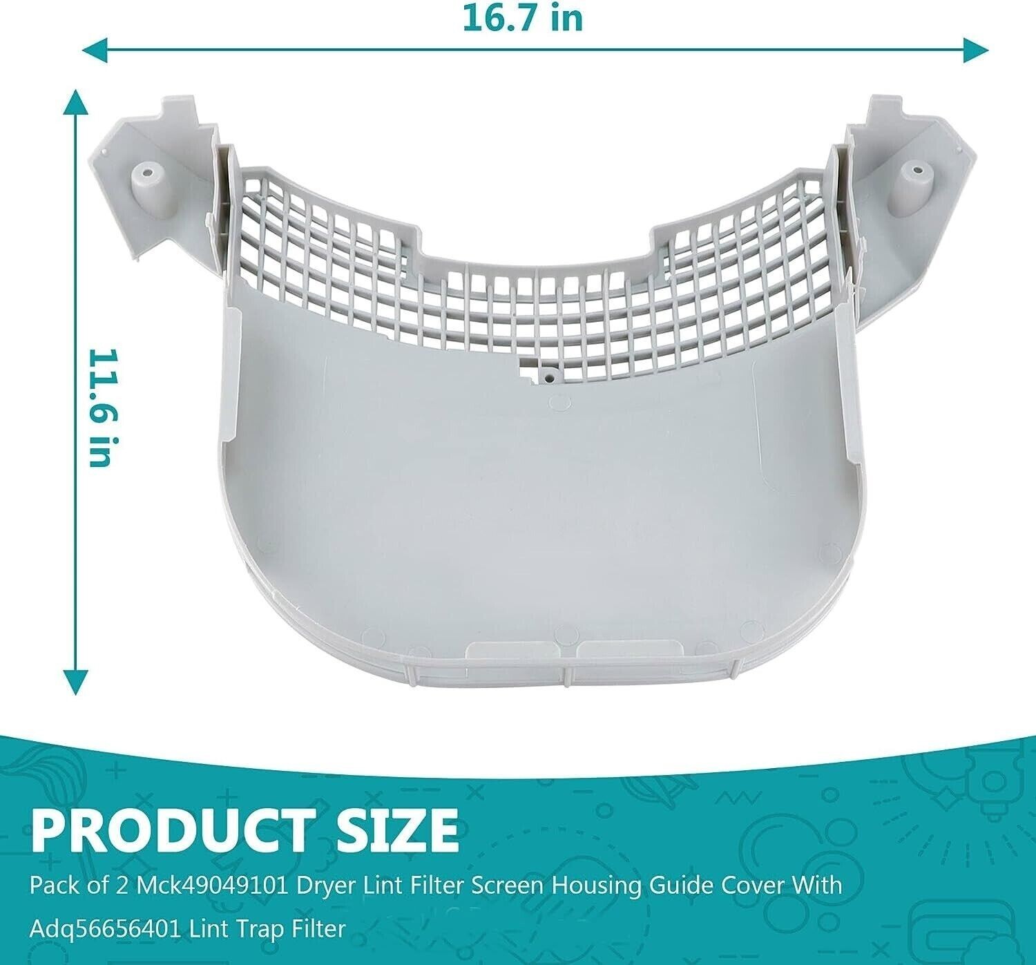 Lint Filter Cover Guide for LG DLEX3700V DLEX3700W DLEX4370K DLGX3371V DLGX3371W gallery