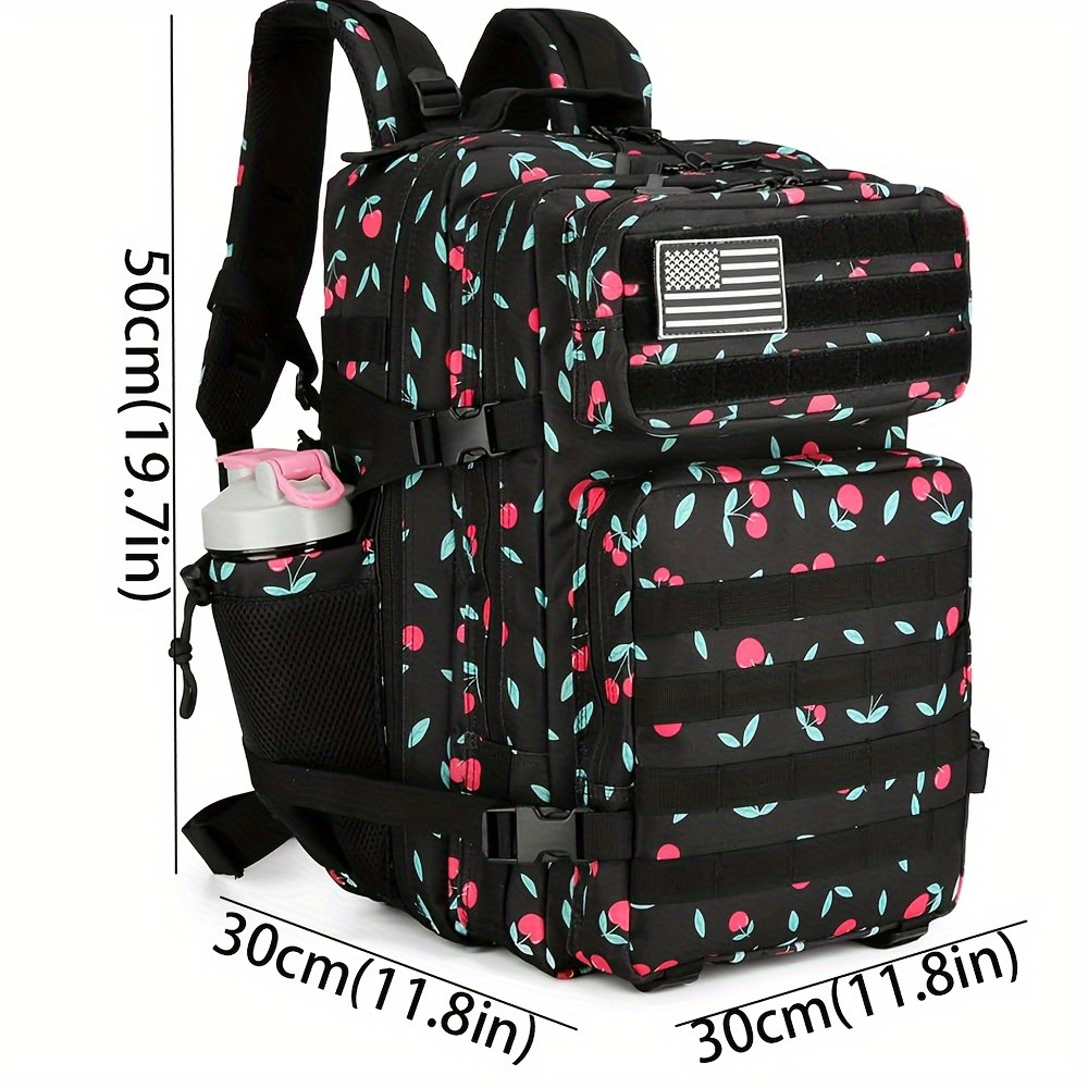 Tactical Backpack MOLLE 3 Day Assault Pack Cherry Print Hiking Camping Bug Out 5