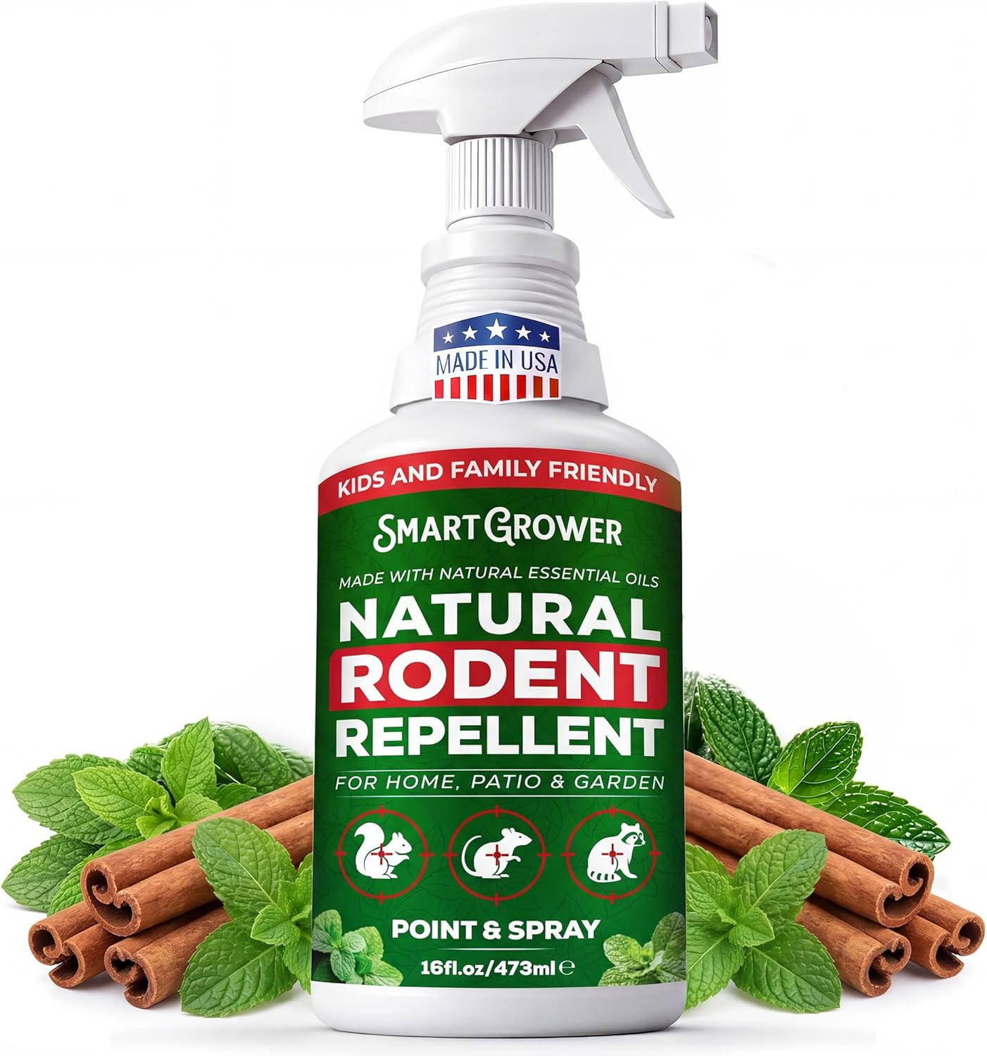 Smart Grower Peppermint Oil Spray for Rodents – Maximum Strength Ready to Use Pe gallery