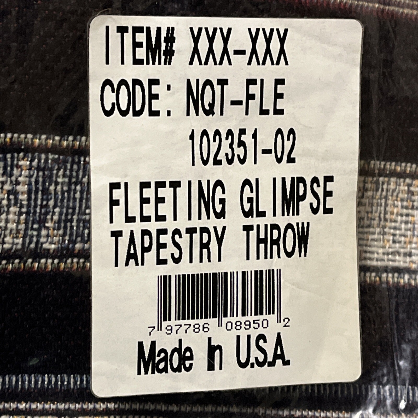 VINTAGE Mohawk Home Fleeting Glimpse Wolves Throw Blanket Tapestry Made USA NOS gallery