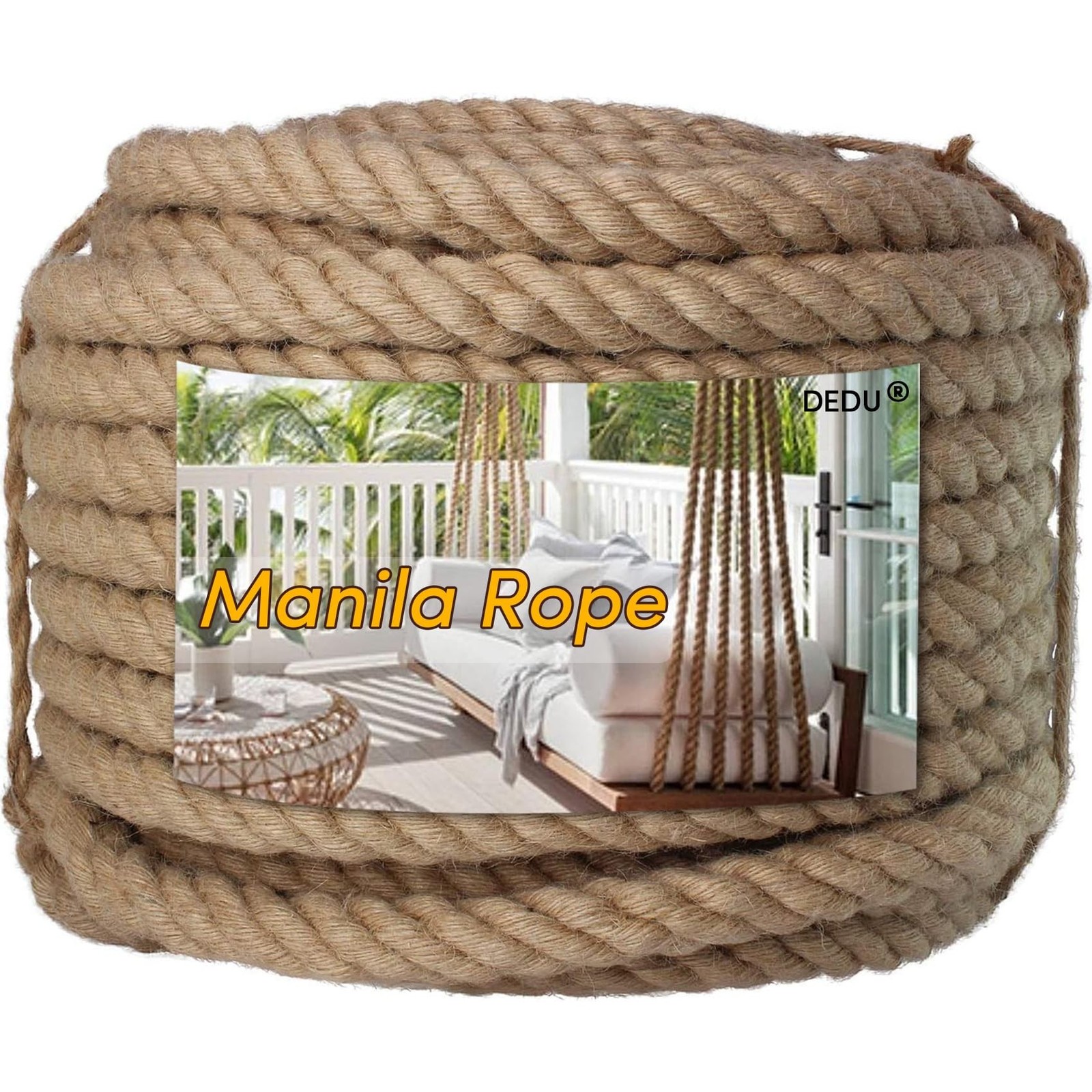 1" X 100' Treated Manila Rope Boat Docks Tree Farm Dock Deck 100 feet 1 inch gallery