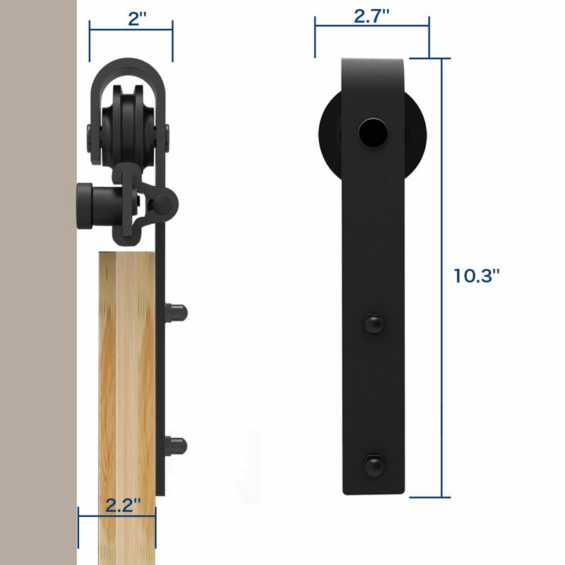 4FT -20FT Sliding Barn Door Hardware Track Single/Double Door Kit, Home/Kitchen gallery