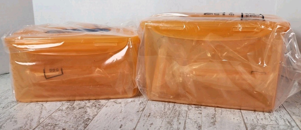 Lock & Lock 7 PC Set Brand New Rectangle Shape Orange gallery