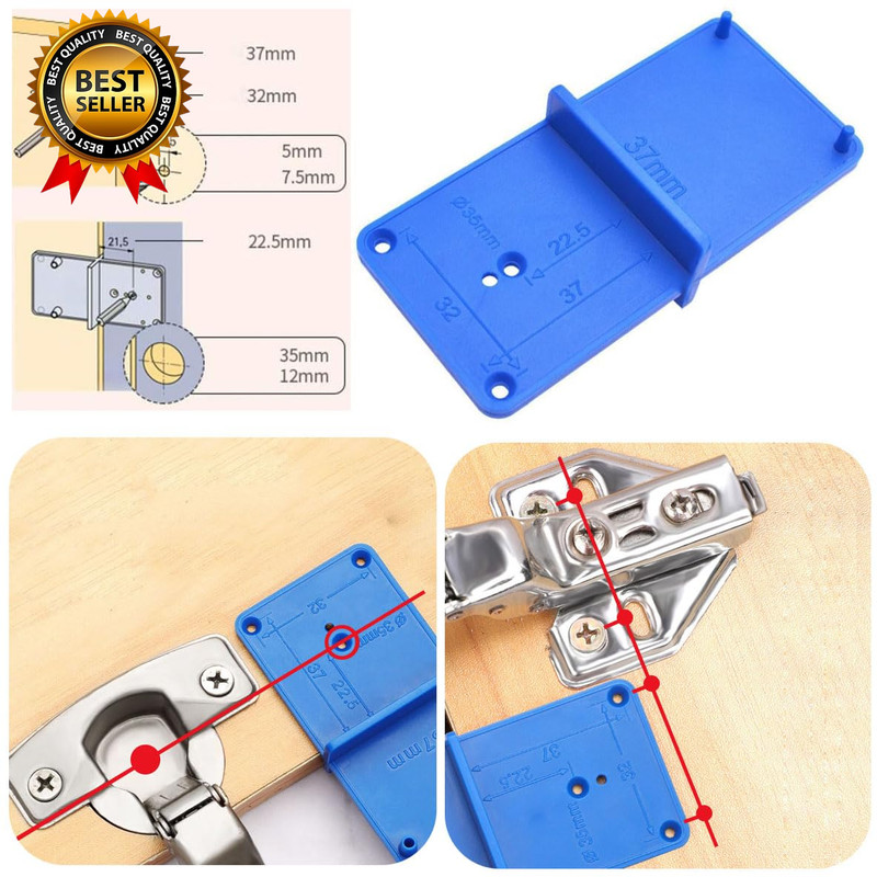 35Mm Concealed Hinge Jig Kit - Adjustable Depth Carbide Forstner Drill Bit Hinge gallery