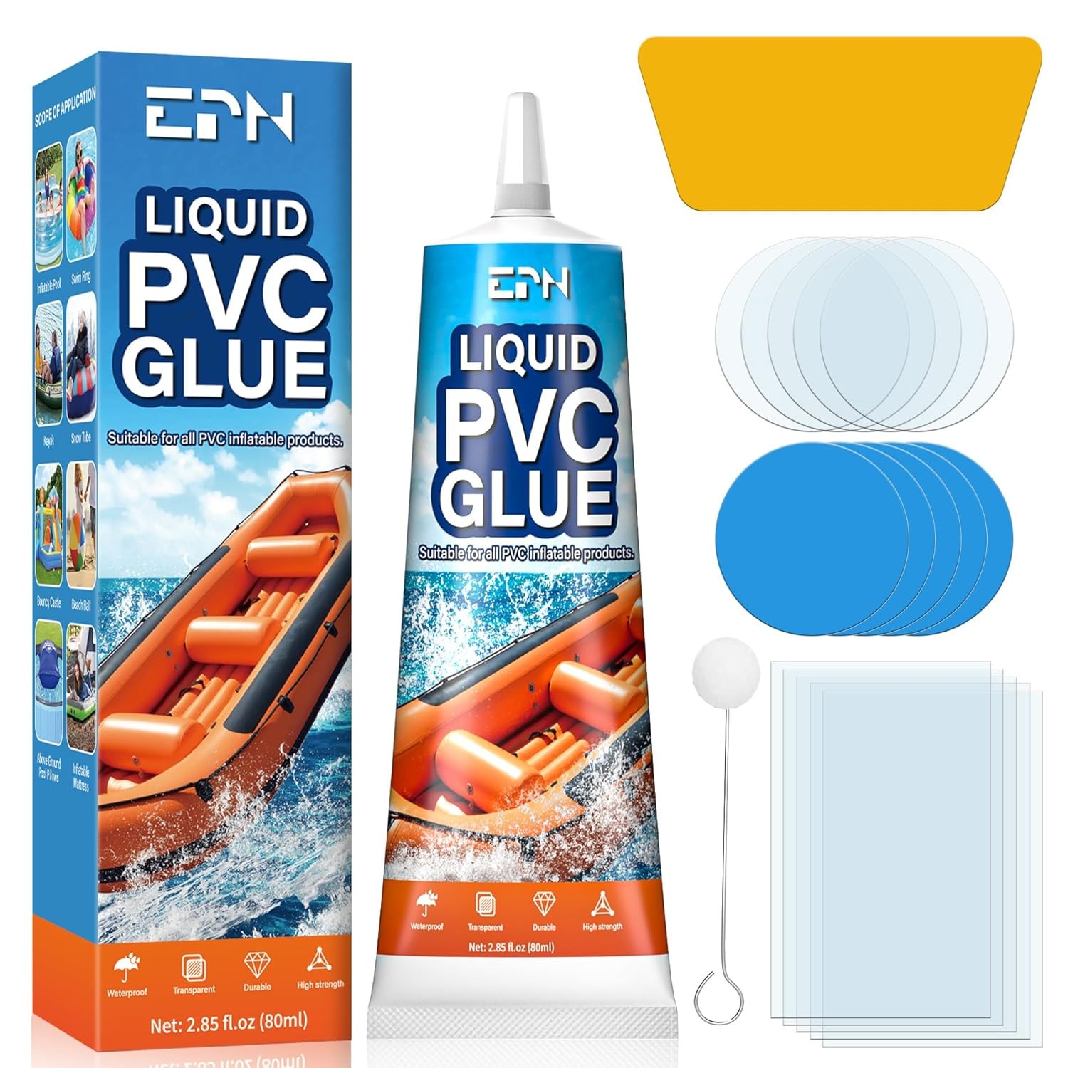 Waterproof Vinyl Pool Liner Repair Kit EPN Air Mattress Patch Kit Inflatable gallery