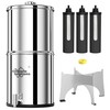 Gravity-fed Water Filter System, with 3 Filters, 2.25G Stainless-Steel gallery