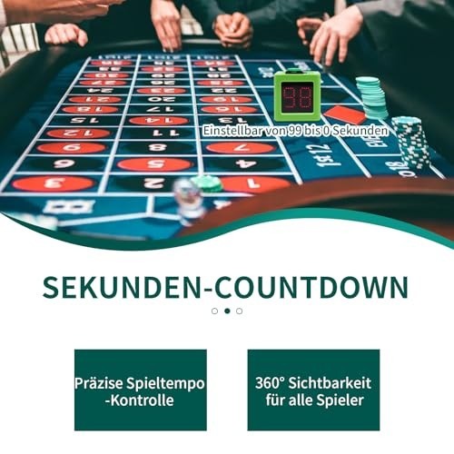 Countdown Timer for Poker, Casino & Chess Tournaments - 20/30 Sec, Customizable, gallery
