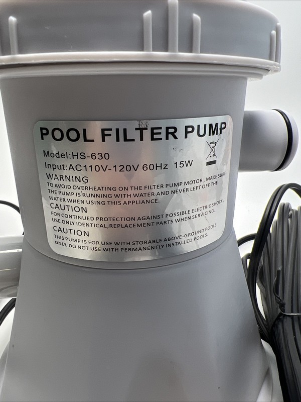Pool Filter Pump Model: HS-630 For Above Ground Pools With Extra Pump gallery