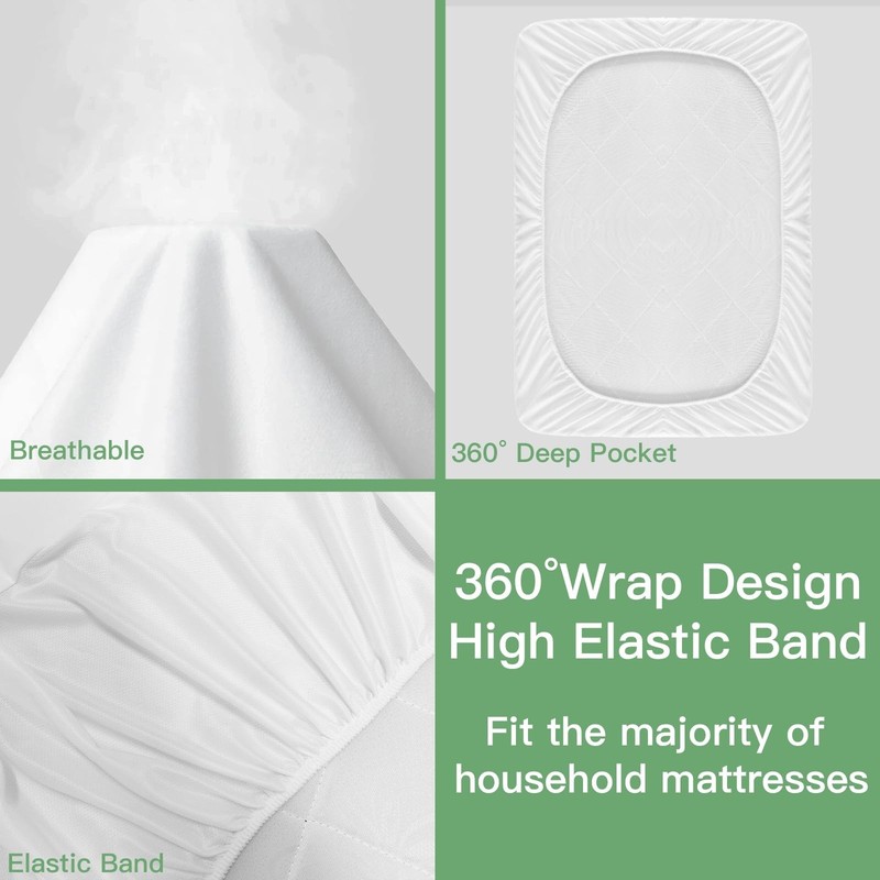 Microfiber Waterproof Mattress Protector Twin Full Queen King Mattress Cover gallery