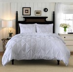 Pintuck Duvet Cover/Sham Set Mocassi 1500 PREMIUM HOTEL 3pc Pinch Pleat KING gallery