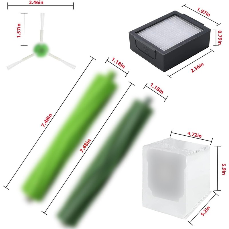 29 Pack E/i/j Series Replacement: E5 E6 E7 i2 i3 i4 i6 i7 i8, Rollers, Filter... gallery