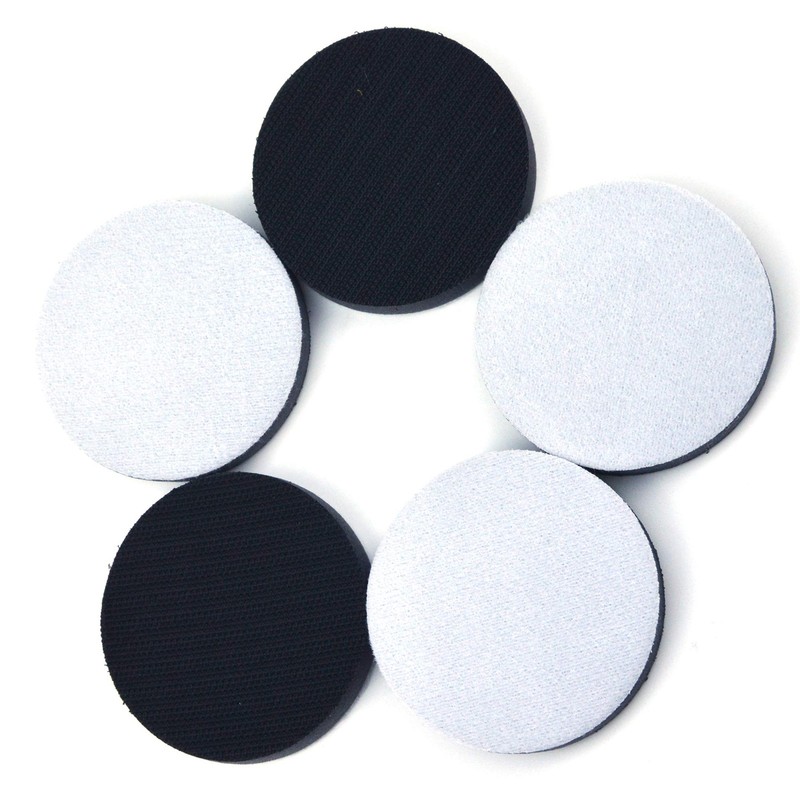 5 Pack 3 Inch (75mm) Foam Interface Pad, Hook and Loop Soft Foam Buffing Pad gallery