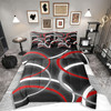 Red Geometric Comforter Set Queen Size 7 Pieces Modern Bedding gallery