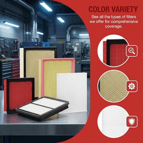 White Cabin Filter & Engine Air Filter Kit for Dodge Charger 2023 2022 2021 gallery