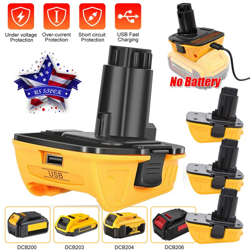 Pack 18V To 20V MAX DCA1820 Adapter Converter For DEWALT 20 Volt Li-ion Battery gallery
