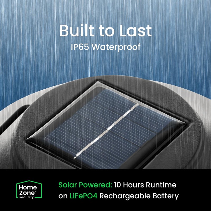 Home Zone Security 2-Pack Solar Wall Hanging Lights LiFePO4 Battery 3000K War... gallery