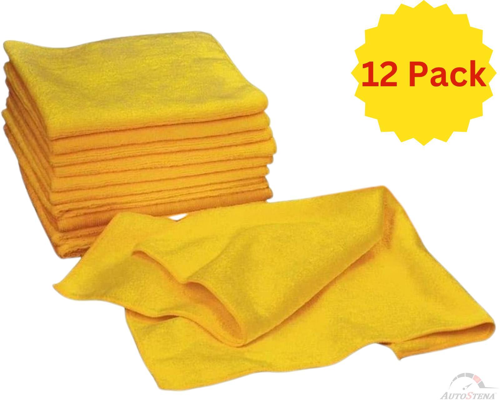Microfiber Cleaning Cloth Rag Car Polishing No Scratch Detailing 16x16” 12 Pack gallery