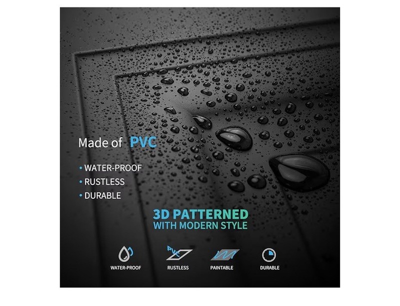 24-Pack Square Drop Ceiling Tile 2Ft X 2Ft in Black, PVC Ceiling Panel 24 X 24In gallery