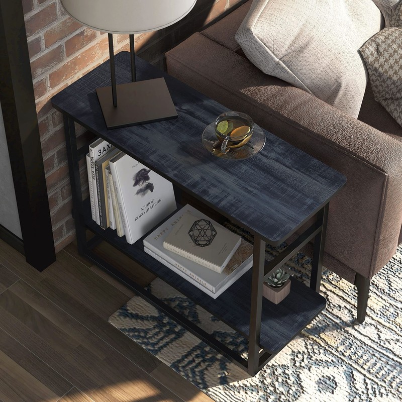 HOMES: Inside + Out Valen Transitional 1-Shelf Metal Frame 32 in. End Table f... gallery