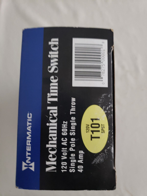 Intermatic T101 SPST Mechanical Time Switch Gray - 120V 40amp gallery